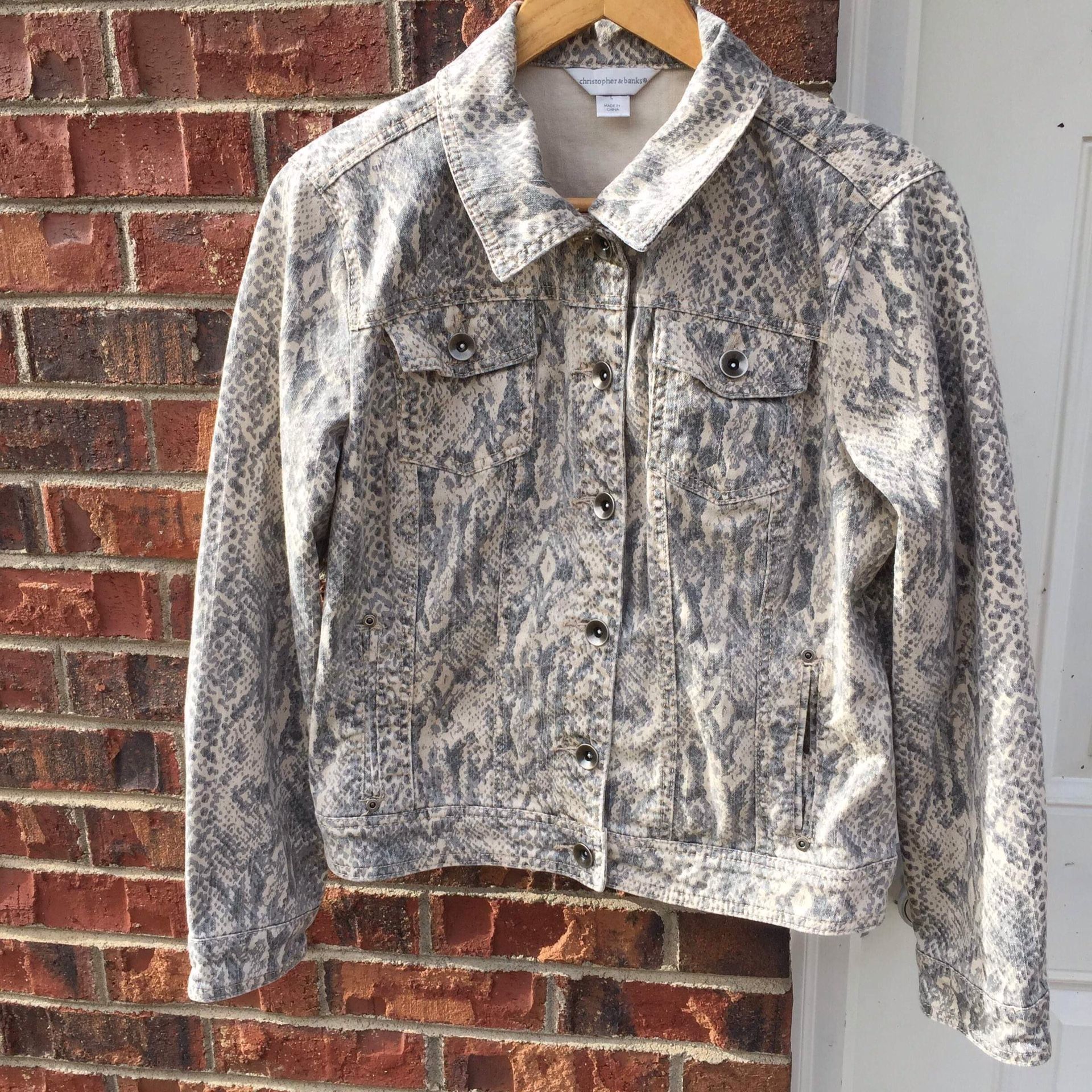 VINTAGE DENIM SNAKESKIN JACKET