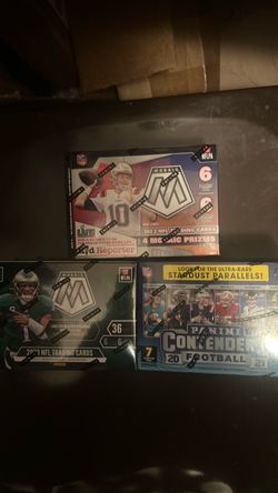 Panini NFL Trading Card Box Lot of 3 2022 Mosaic 2023 Mosaic 2021 Panini Contenders sealed