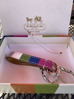 Coach Multicolor Legacy Stripe Loop Key Chain Key Ring for Sale in  Riverside, CA - OfferUp