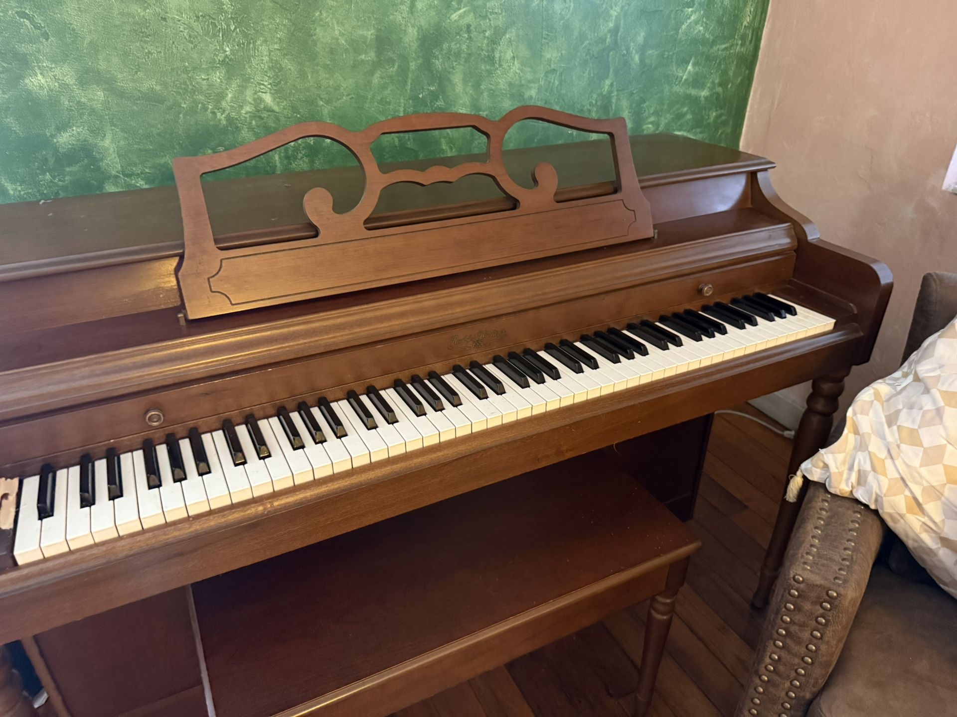 Rudolph Wurlitzer Piano And Bench