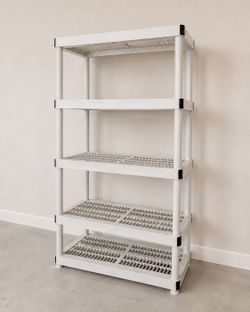 Heavy-Duty 5-Tier Plastic Storage Shelf – 36” x 68”