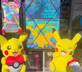 Pokemon Ascended Heroes ETB Pikachu 20th anniversary Pikachu plushies 
