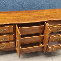 Antique French Provincial Dresser 9 Drawers 