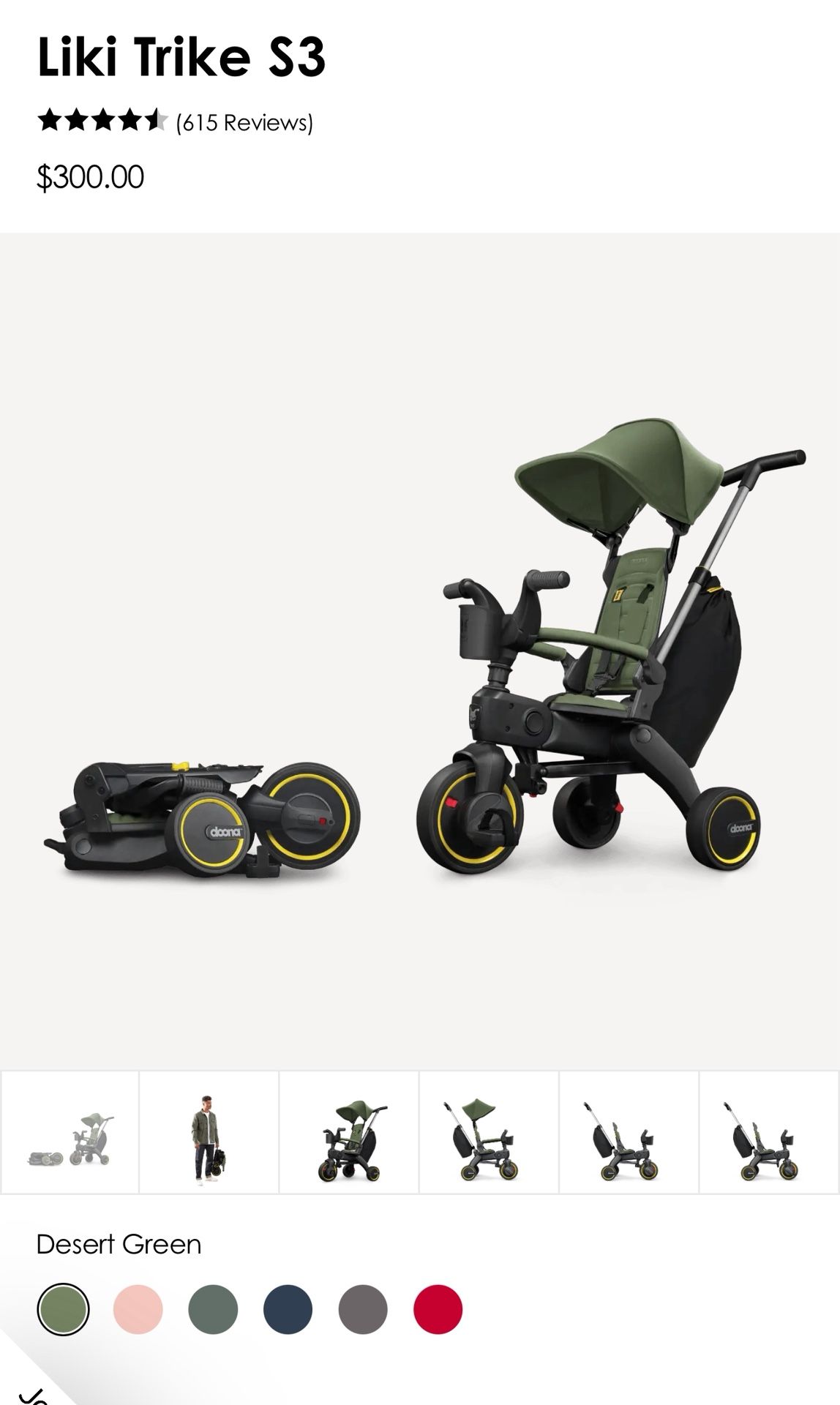 Doona Liki Trike S3, Desert Green 