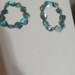 Women's Two Blue Bracelets 