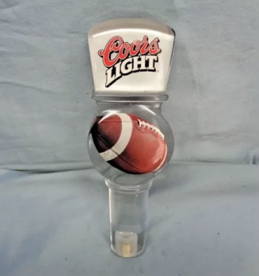 Coors Light Football Acrylic Beer Tap Handle