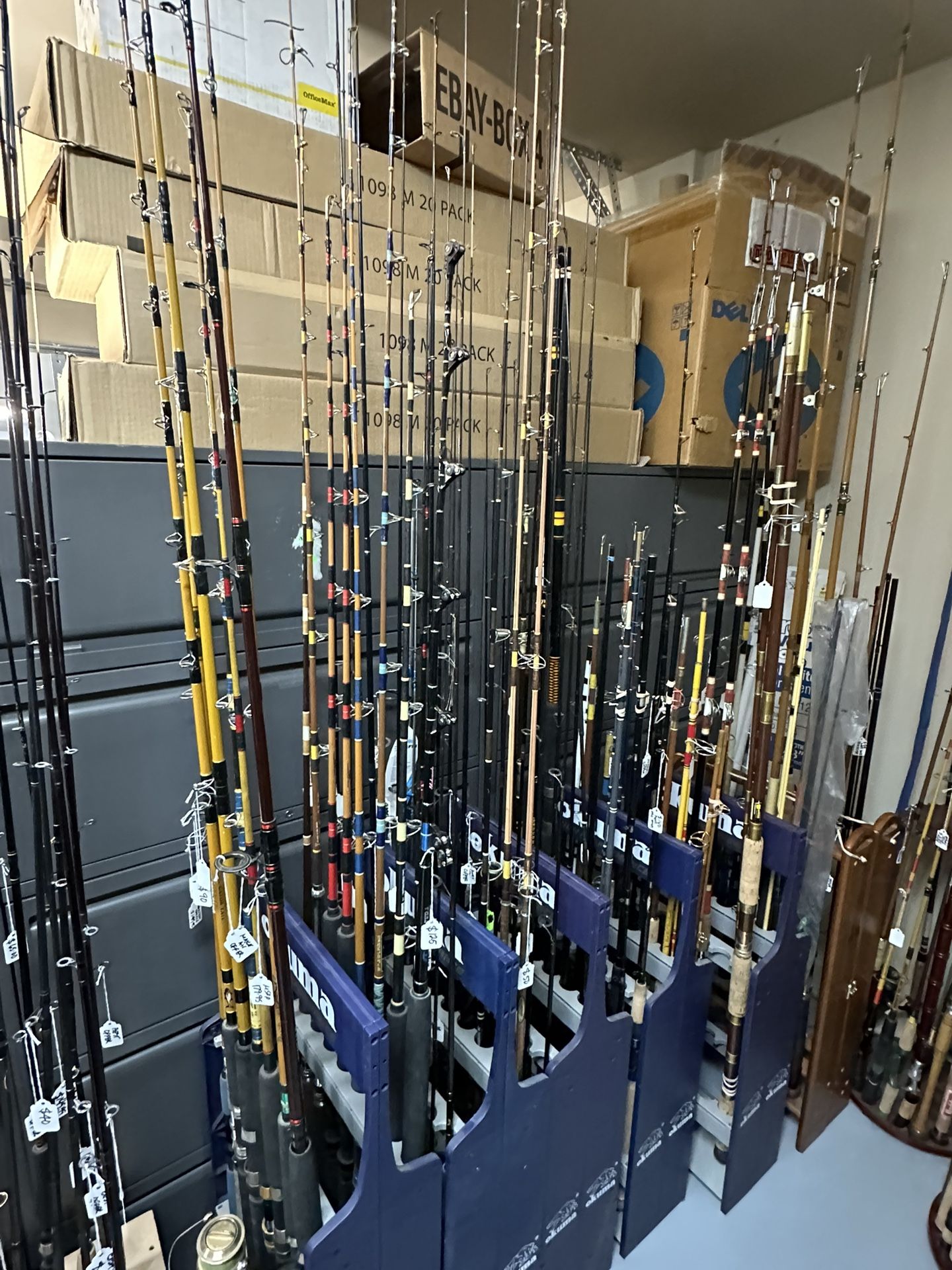 Lots Of Collectible Vintage Fishing Gears, Lures, Rods, Reels, Etc.