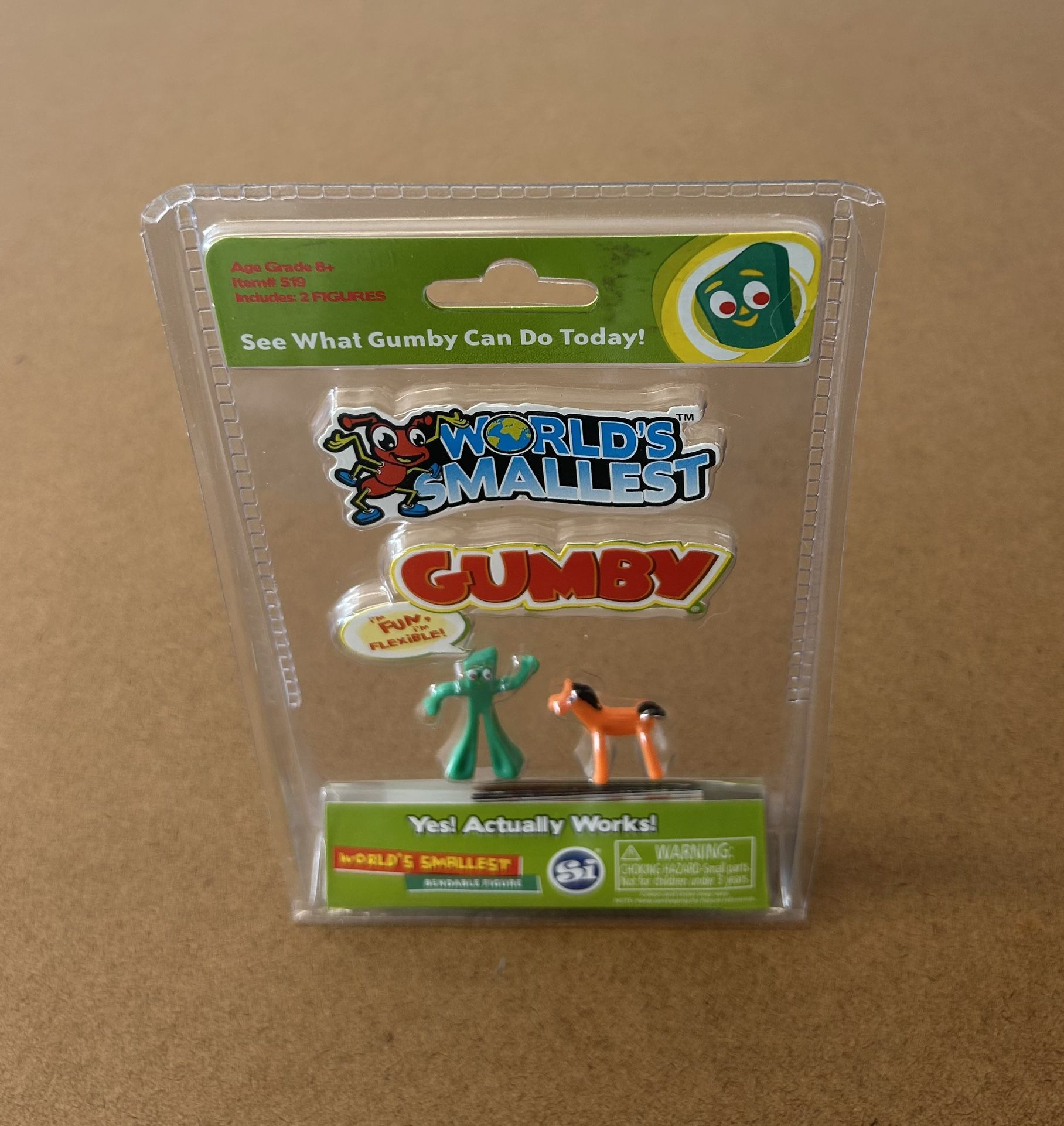 2019 Super Impulse/Premavision WORLDS SMALLEST “Gumby & Pokey” Toy Miniatures Bendable Figures(NIP)