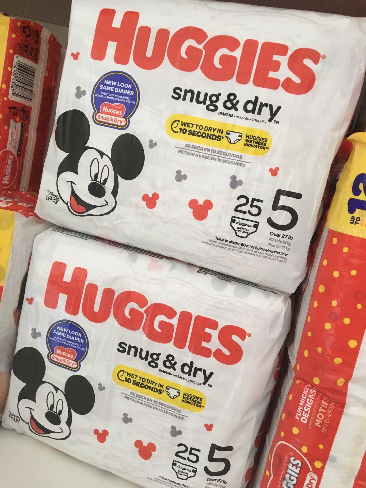 Huggies Diapers Size 5 - 4 for $20