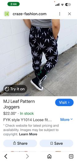 XL Cannabis Sweat Pants-NEW