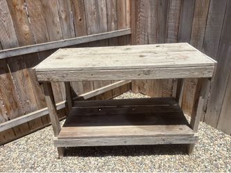 Rustic wooden potting bench/Outdoor work table