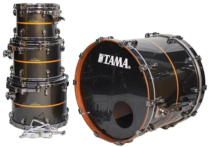Tama Starclassic bubinga elite-Black metallic gold inlay