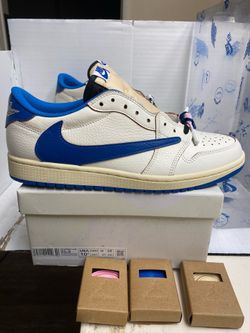 Nike Jordan 1 Low Travis Scott Fragment x Sail Military Blue 2025 Size 10.5
