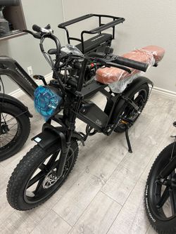 Assembled Full Suspension Moped Style E-bike