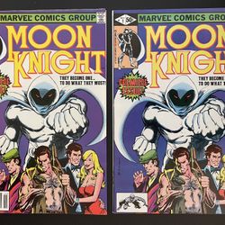 Moon Knight #1 double feature! Newsstand & Direct copies - High Grade!