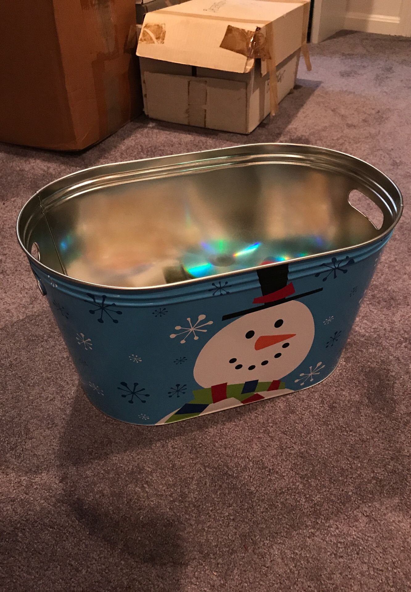 Oblong Metal container with handles