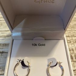 10k Gold Hoop Earrings 