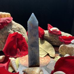 Blue Calcite Crystal Tower