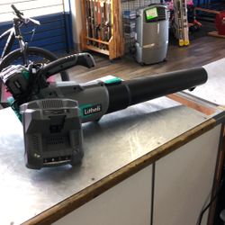 1003 Litheli D0(contact info removed) 40v Lithium Ion Handheld Leaf Blower W/ 2.0ah Battery & Charger 019451