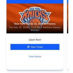 Detroit Pistons at New York Knicks 