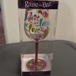 Decorative wine glass