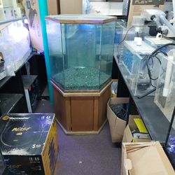 Fish Tank 93 Gallon Aquarium By Oceanic (Hex Tank Combo)