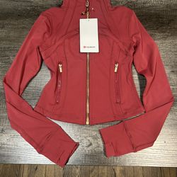 Lululemon Burgundy And Gold Define Jacket Size 2