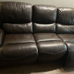 Leather Power Recliner Sofa