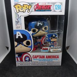 Funko Pop! & Pin: The Avengers: Earth's Mightiest Heroes - 60th Anniversary, Captain America with Pin, Amazon Exclusive