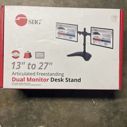 Dual Computer Screen Monitor Stand For 13-27” Screens