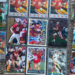 Found A Bunch Of 49er Cards, Football Steve Young Jerry Rice Auto Ricky
