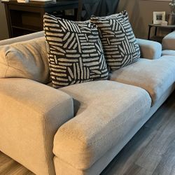 Modern Gray Fabric Couch – Living Spaces