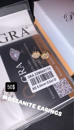 Mossanite earrings