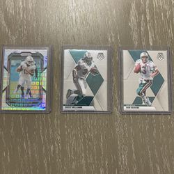 Panini Prizm Mosiac Jaylen Waddle, Dan Marino & Rickey Williams Miami Dolphins Cards