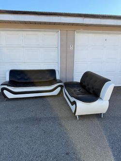 Black and White Sofa Set