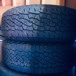 2  like new 265 70 R 17” BFGoodrich Trail T/A. 2026 low/no miles. $125 Each.