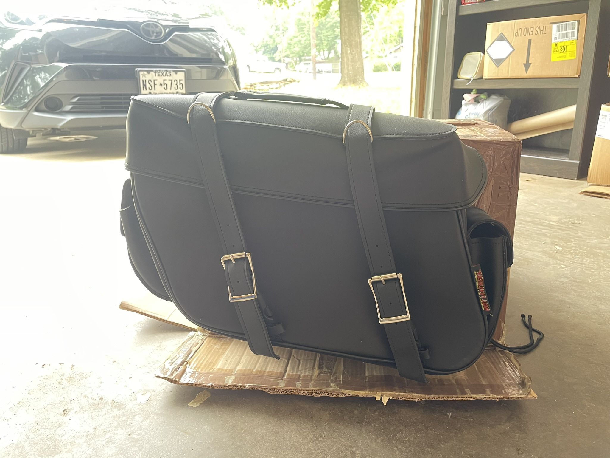 Black saddlebags