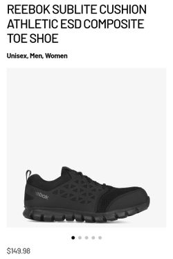 Reebok Sublite Cushion Athletic ESD Composite Toe Shoe