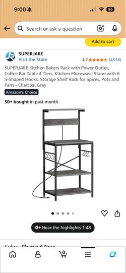 Kitchen Rack with Power Outlet