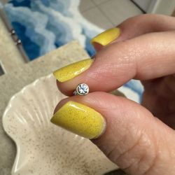 18K Yellow Gold Bezel Studs 