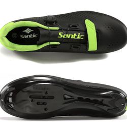 Santic Men's Cycling Shoes Road Cycling Riding Shoes Road Bike Shoes with Buckle- Roadway New X(315)