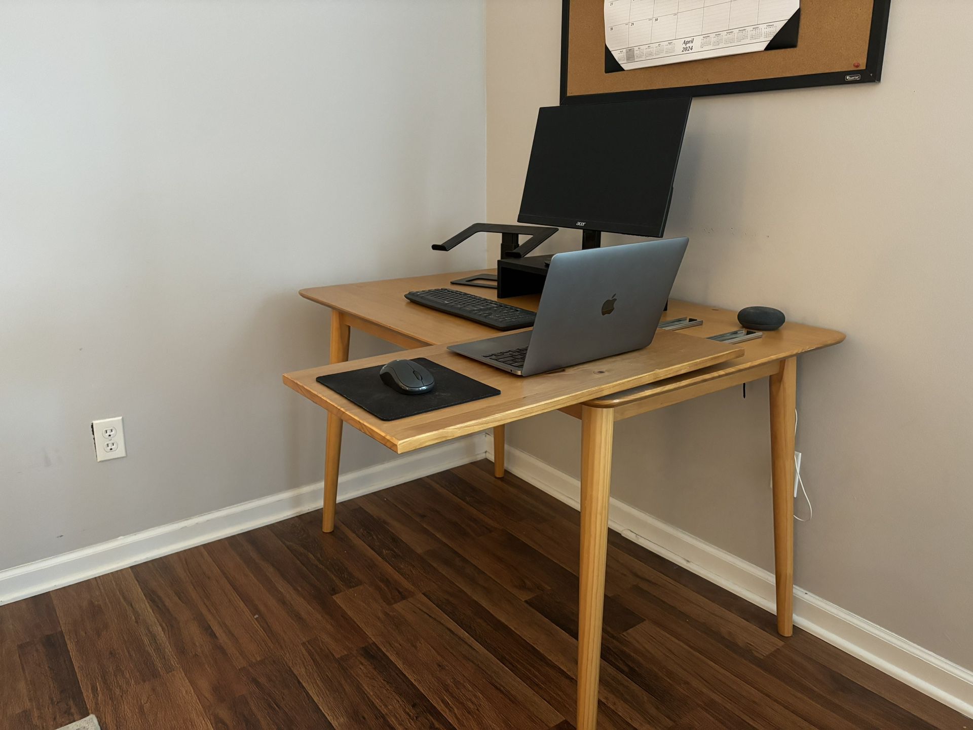 Mid-Century Modern Wood Desk