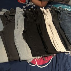 9 Pairs Of Pants For Men Brand Hollister , Abercrombie And Levi’s 