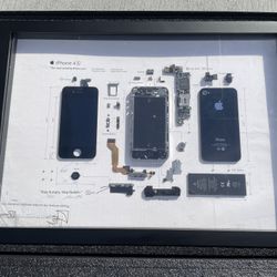Brand New iPhone 4S Exploded View Framed Wall Art  Xreart Black Frame