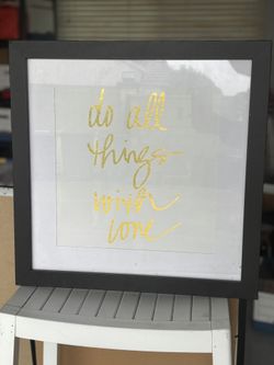 Do All Things With Love Wall Frame / Decor