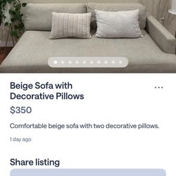 Sofa With Pillows 