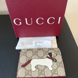 Gucci GG ICON DACHSHUND Dog Wallet, NWB