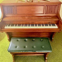 Kohler & Campbell Upright Piano With Bench. Nice Cosmetic Condition. Not Tested