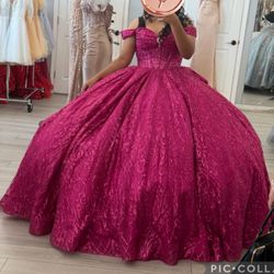 Quinceanera Dress Pink fuschia HotPink Rosa Rosita 