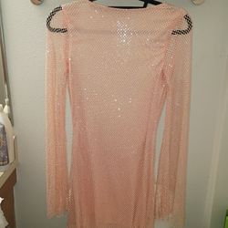 2 Da Veamor Meshki 
Samira Flare Sleeve Diamante Mesh Mini Dresses